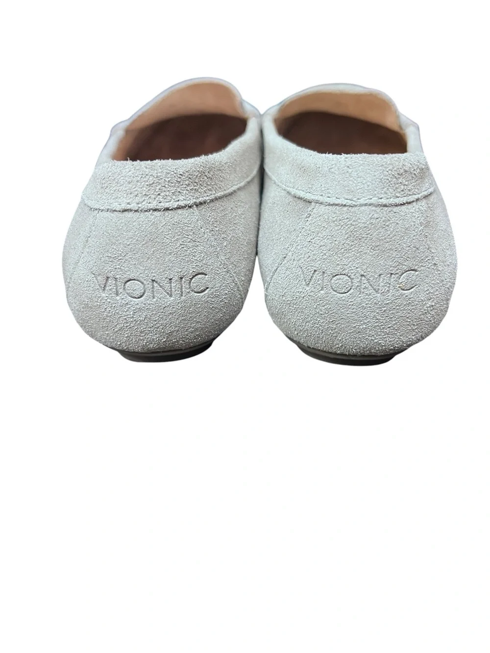 Vionic Debbie Suede Slip on Comfort Loafers - Gray - 8.5